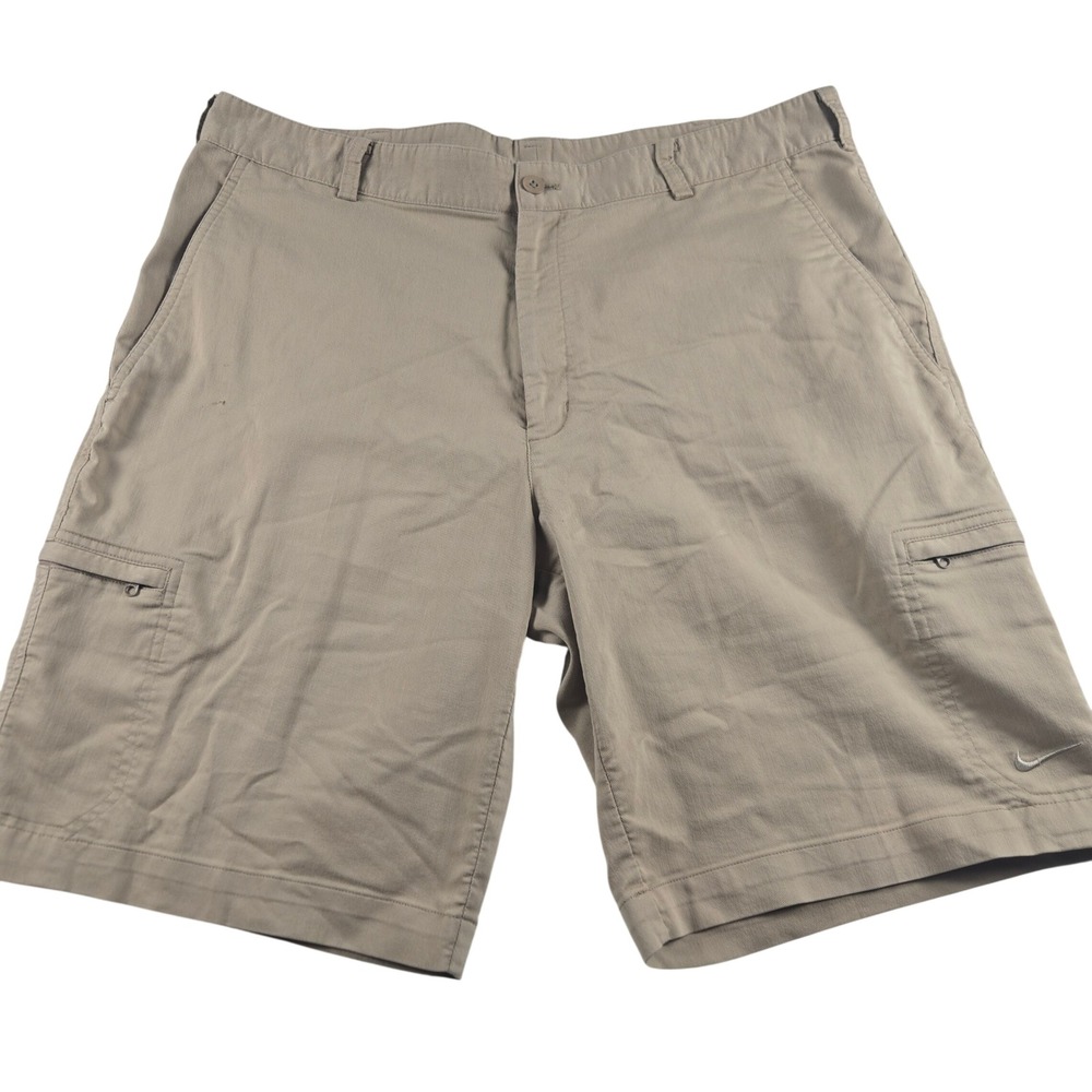 Nike Golf Dri-FIT‎ Cargo Shorts Khaki Men's Size 36 Performance Golf Casual